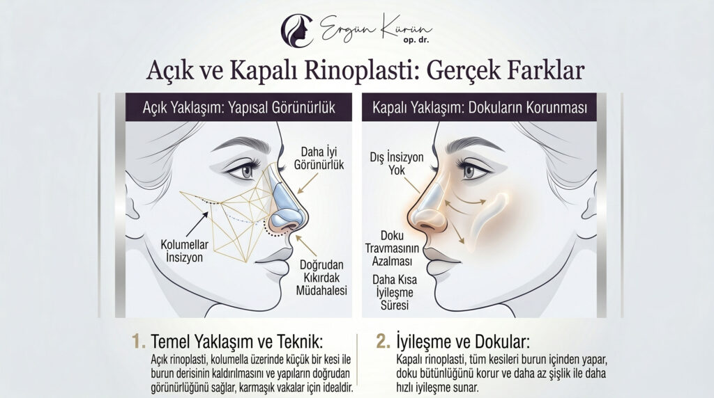 Açık mı kapalı rinoplasti mi?