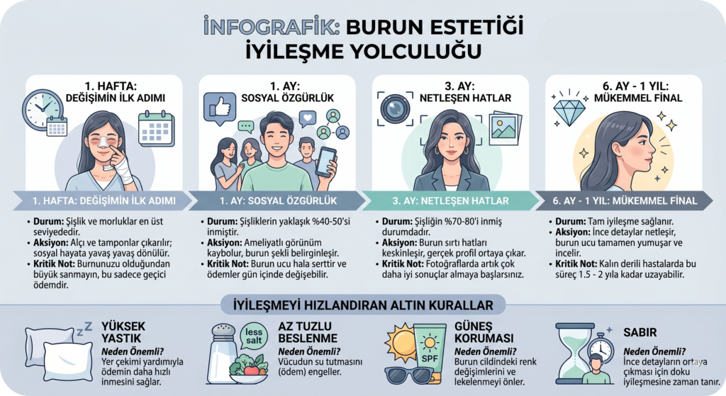 burun estetigi iyilesme yolculugu